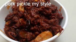 Pork pickle recipeudupi styleeasy and simple recipewith yummy tastefrom my kitchen [upl. by Odranoel]