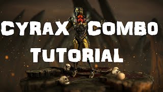 Mortal Kombat X  Triborg Cyrax Combo Tutorial Kombat Pack 2 [upl. by Skyla626]