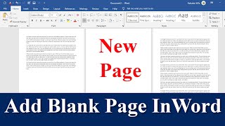 How To Add Blank Page In Microsoft Word  Insert a Blank Page in Word [upl. by Madancy610]