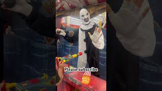 Terrifier at spirit Halloween spirithalloween scary animatronics shorts [upl. by Acysej129]