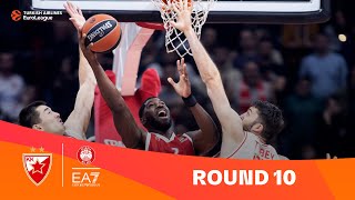 ZvezdaMilan  Round 10 Highlights  202324 Turkish Airlines EuroLeague [upl. by Ahselet]