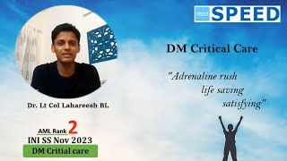 2nd Rank AML DM Cardiac Care Medicine INISS Nov23 Dr LtCol Lahareesh BL SPEED Topper [upl. by Kcirdnekal]