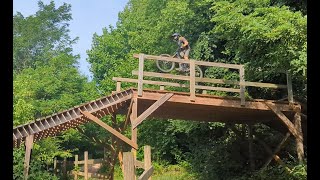 Baker Creek Preserve  Devils Racetrack bridge Jumping over the bridge [upl. by Ttevy]