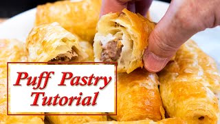 Puff Pastry Homemade Buttery Simple and delicious [upl. by Loraine]