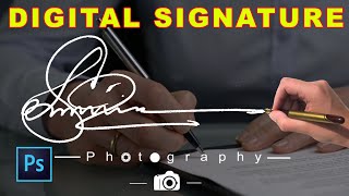 Make Your Signature Digital with Photoshop  Own Handwriting Signature Logo for Photography [upl. by Mycah]