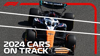 CARS ON TRACK  F1 PreSeason Testing 2024 [upl. by Kerrison]