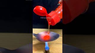 Chilli Sauce VS Hotspoon 😱 hotspoon experiment science satisfyingvideo usa🇺🇸 viralvideo [upl. by Anaxor]