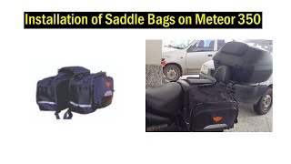 Installation of Saddle Bags on Meteor 350 [upl. by Konopka]