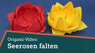 Origami eine Seerose aus Papier falten [upl. by Oulman]