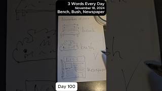 Bench Bush Newspaper  3 Words Every Day Day 100 englishvocabulary learnenglish [upl. by Eitsim]