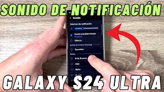 Cómo cambiar el sonido de notificación de mensajes SMS en Samsung Galaxy S24 Ultra S24 Plus amp S24 [upl. by Marino933]