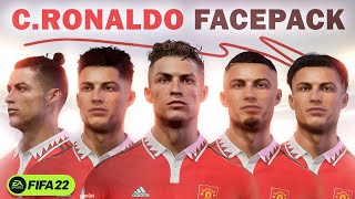 Cristiano Ronaldo FACEPACK For FIFA22 [upl. by Hector192]