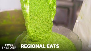 How Authentic Pesto Is Made In Italy  Regional Eats [upl. by Fitzpatrick]