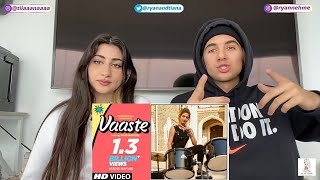 Vaaste Song Reaction  Dhavani Bhanushali Tanishk Bagchi  Bhushan Kumar  Radhika Rao Vinay Sapru [upl. by Nivlen]