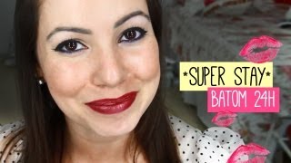 Maybelline Super Stay  Como usar o batom 24 horas [upl. by Naihs]