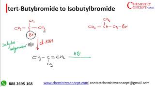 tertButybromide to isobutylbromide  Organic chemistry conversions for JEE NEET amp CBSE [upl. by Mack]