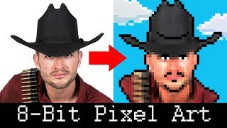 Photoshop How to Create a Retro 8Bit Pixel Portrait from a Photo [upl. by Tay]