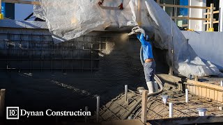 Shotcrete Pool Installation  Building A Custom Waterfront Home  Hillview Drive [upl. by Liv]