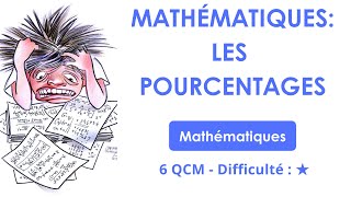 QCM sur les pourcentages mathématiques  6 QCM [upl. by Ydnab793]