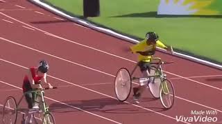 special olympics wheelchair race [upl. by Baggett]