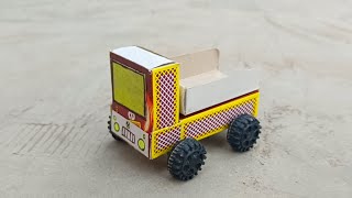 How To Make Hydraulic Truck With Matchbox  Machis Ka Dump Truck Kaise Banate Hain  Machis Ka Truck [upl. by Weylin]