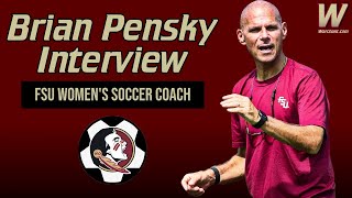 Brian Pensky Interview  FSU Womens Soccer Coach  Texas AampM TCU preview  Warchant TV FSU [upl. by Einimod]