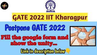 Gate 2022 must be postpone  unite amp Do full support of GATE ACADEMY  postponeGate202 iitkgp [upl. by Jotham]