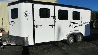 Tour the Double D SafeTack Three Horse Bumper Pull Horse Trailer [upl. by Ahseiyk754]