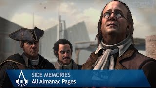 Assassins Creed 3  Side Memories  All Almanack Pages [upl. by Aneehsit483]