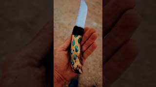 New Opalized glass with Cholla wood handle and UV resin inlay knapping primitive art freedom [upl. by Psyche504]