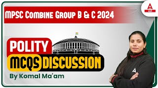 संयुक्त पूर्व परीक्षा 2024  Polity  MCQs Discussion  By Komal Maam  Adda247 Marathi [upl. by Reniti773]