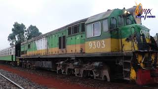 Kenya Railway Commuter Train Thogoto to Nairobi Railway Stationh Dagoretti Set lite Kibera [upl. by Hallie]