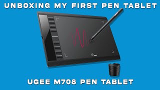 Unboxing my First Drawing Tablet  UGEE M708 Pen Tablet 🇳🇵🇳🇵 [upl. by Savory]