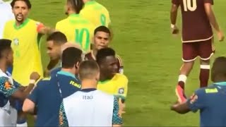 Alexander González Red Card Vinicius Junior angry after slap Venezuela vs Brazil 11 🇧🇷🇻🇪 [upl. by Nanaek665]