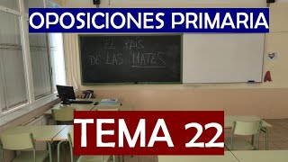 TEMA 22 OPOSICIONES PRIMARIA PODCAST [upl. by Ailimaj]