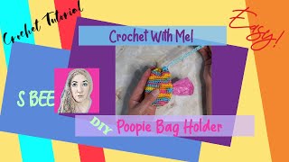 Crochet With Me DIY Poop Bag Holder Dog Waste Bag Holder Crochet mini bag [upl. by Melquist847]