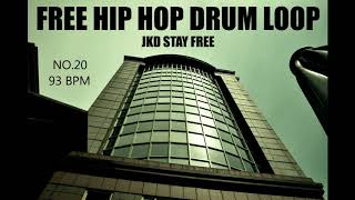 FREE HIP HOP DRUM LOOP NO20  93 BPM [upl. by Aihsatsan913]