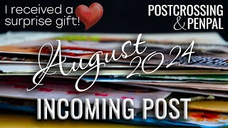 📬 INCOMING post  August 2024  POSTCROSSING Pen Pal amp Surprise Gift [upl. by Rainger]