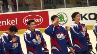 National Anthem South Korea  IIHF Icehockey 2015 [upl. by Skylar]