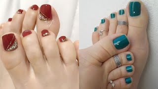 BEST NEW ATTRACTIVE AMAZING TRENDY FEET NAIL ART DESIGN AND UNIQUE IDEAS FOR LADIES [upl. by Amzu]