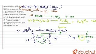 Describe the action of heat on the following compounds  a Ammonium nitrate [upl. by Grim]