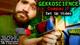 How to Set up the GekkoScience Compac F Bitcoin USB ASIC Miner 2022 CGminer Installation JTC44 [upl. by Chemarin940]