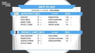 Shepperton CC 2nd XI v Croydon CC Surrey 2nd XI [upl. by Arretal615]