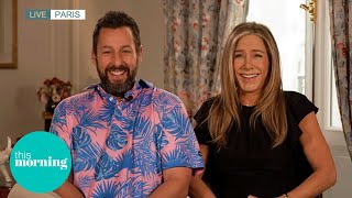 EXCLUSIVE Hollywood Superstars Jennifer Aniston amp Adam Sandler Reunited  This Morning [upl. by Divadleahcim]