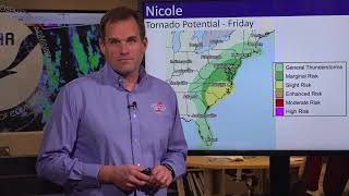 11922 NHC Live Tropical Update on Tropical Storm Nicole [upl. by Ronyar]