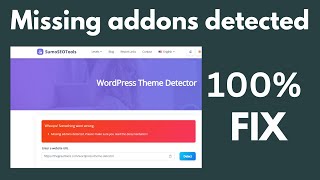 SumoSEOTools Missing addons detected Problem 100 Fix [upl. by Llerahc]
