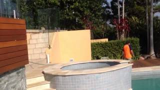 How to Build Deck on The Bank of River amp Around Pool 1 httpwwwbjconstructcomau [upl. by Barnum447]