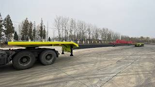 Extendable Wind Blade Trailer 4 Axles 62M with Internal Drag Chain  HIPOTRUK [upl. by Stempson957]