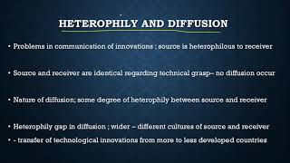 Homophily Heterophily diffusion and communication [upl. by Seed935]