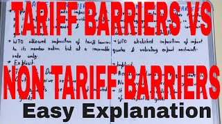 Tariff vs non tariff barriersDifference between tariff and non tariff barriersTariff non tariff [upl. by Elo]